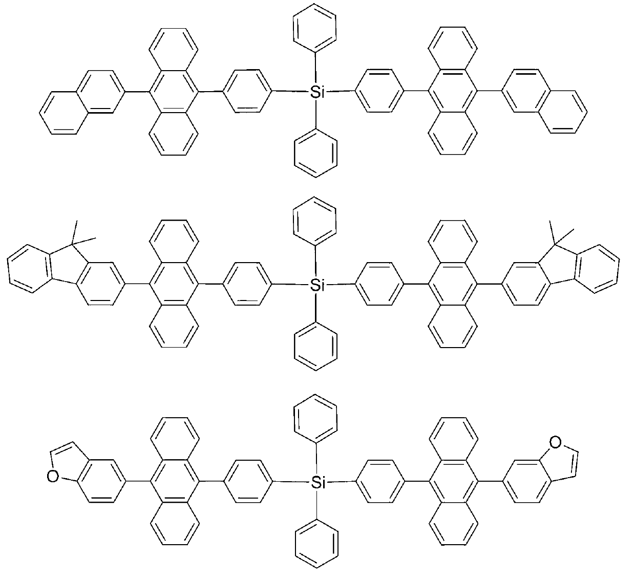 Silicon-containing organic luminescent material as well as preparation method and application of organic luminescent material