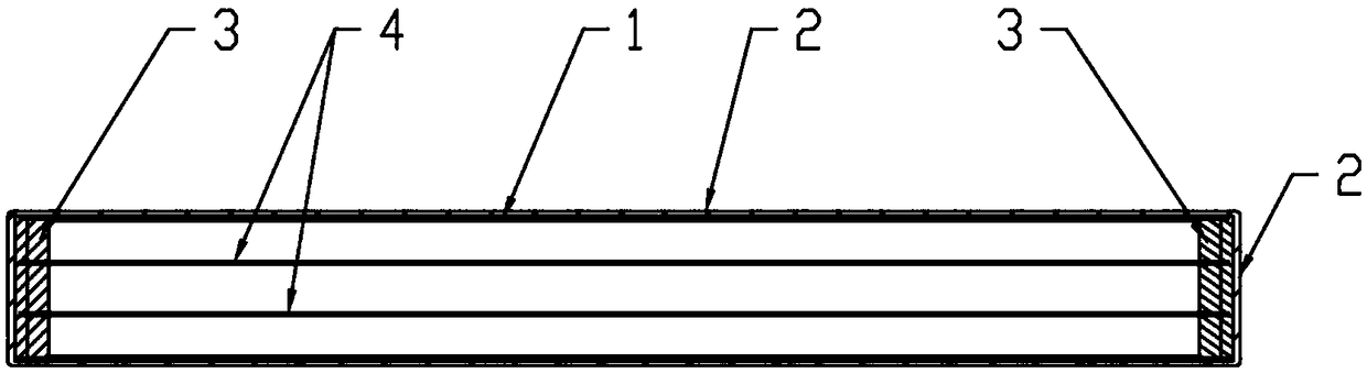 Filler strip for sectional material and production process thereof