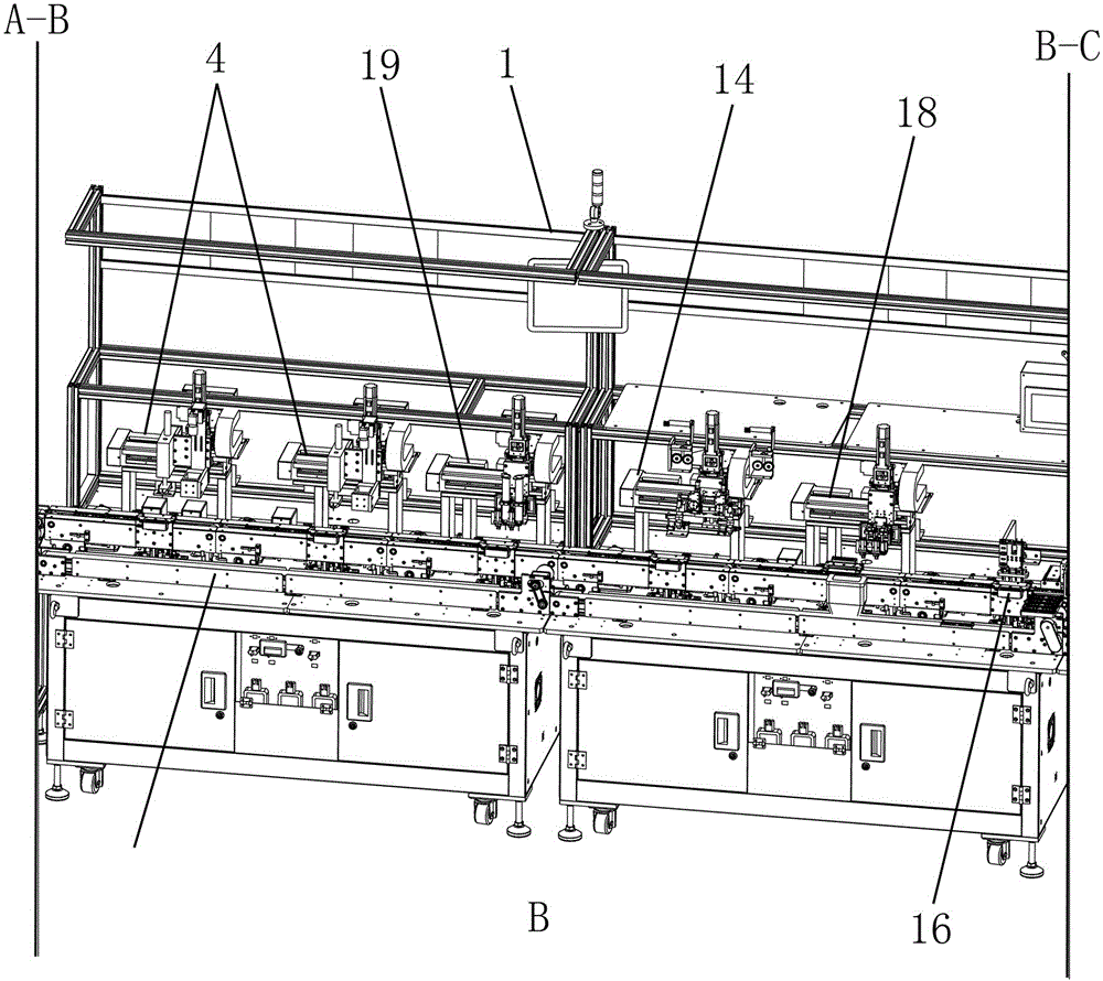 Earpiece loudspeaker automatic production device and production process thereof