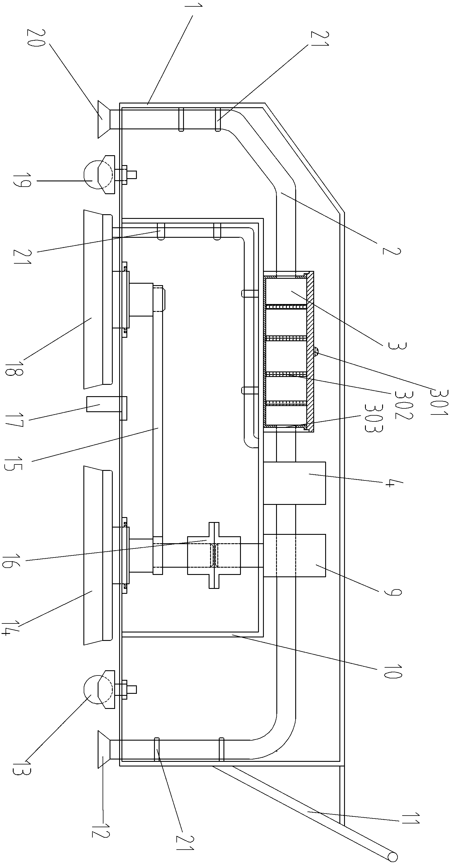 Dust collecting, mopping and drying integrated cleaning cart