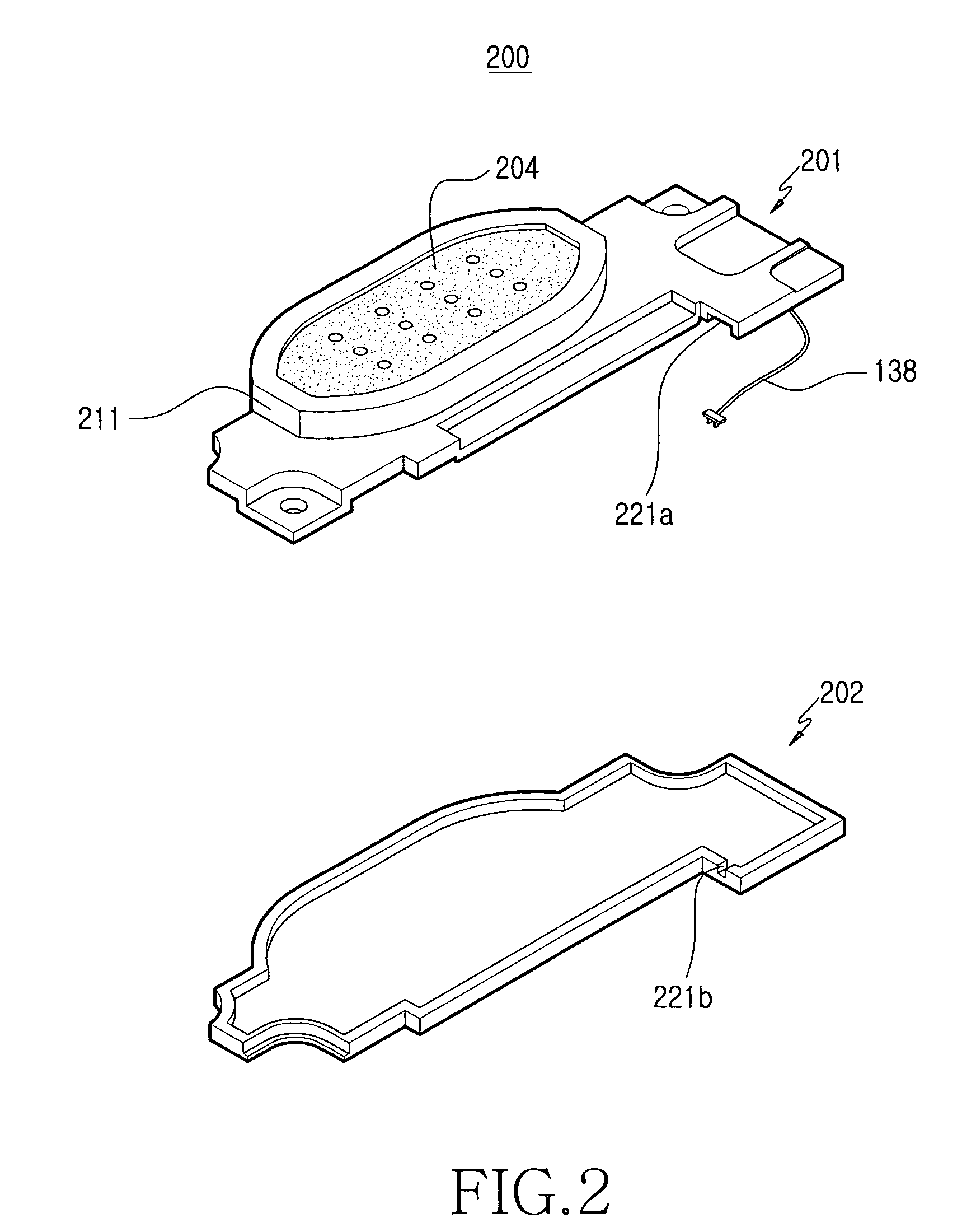 Speaker device for mobile terminal