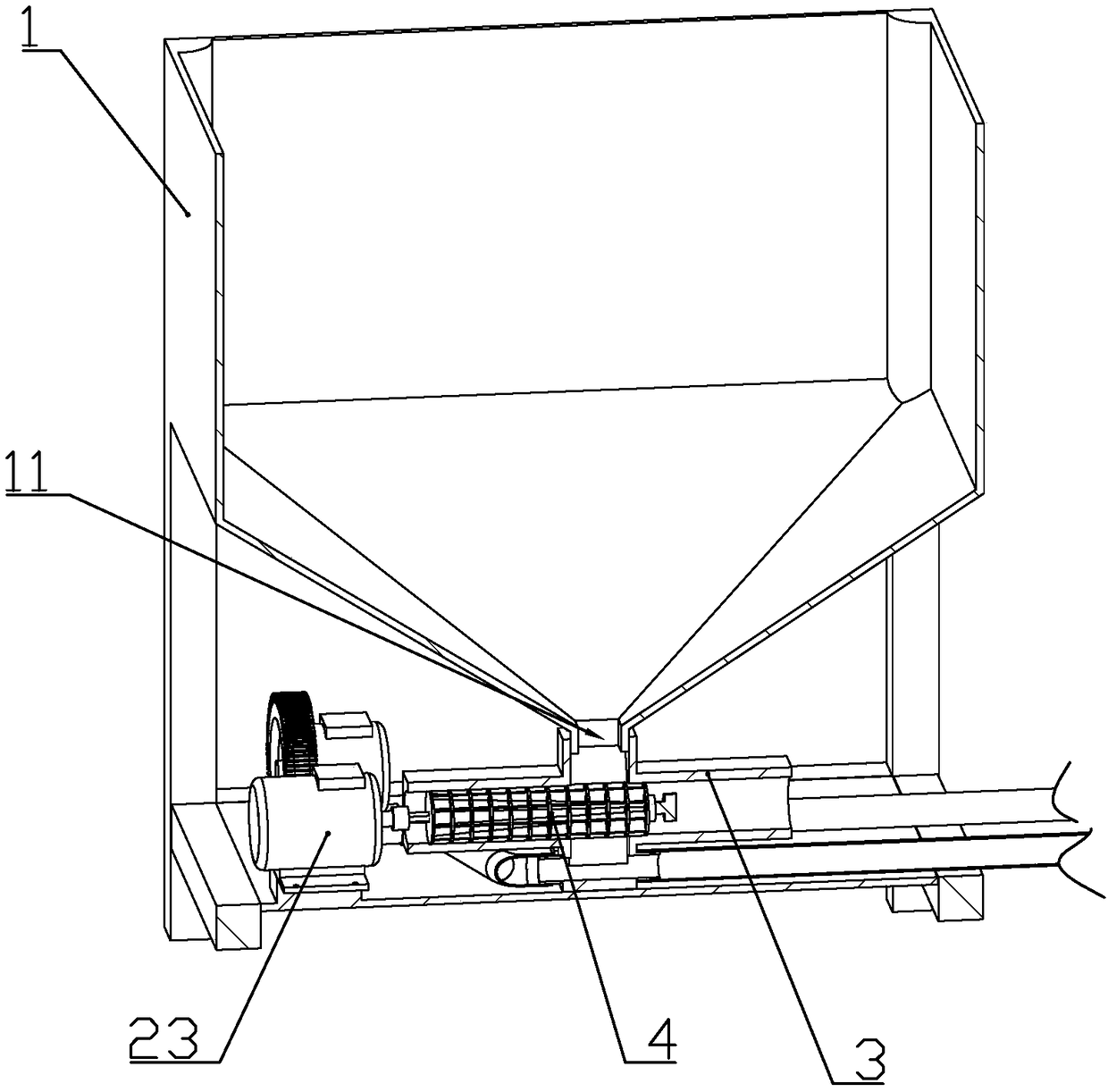 Fish pond feeding device