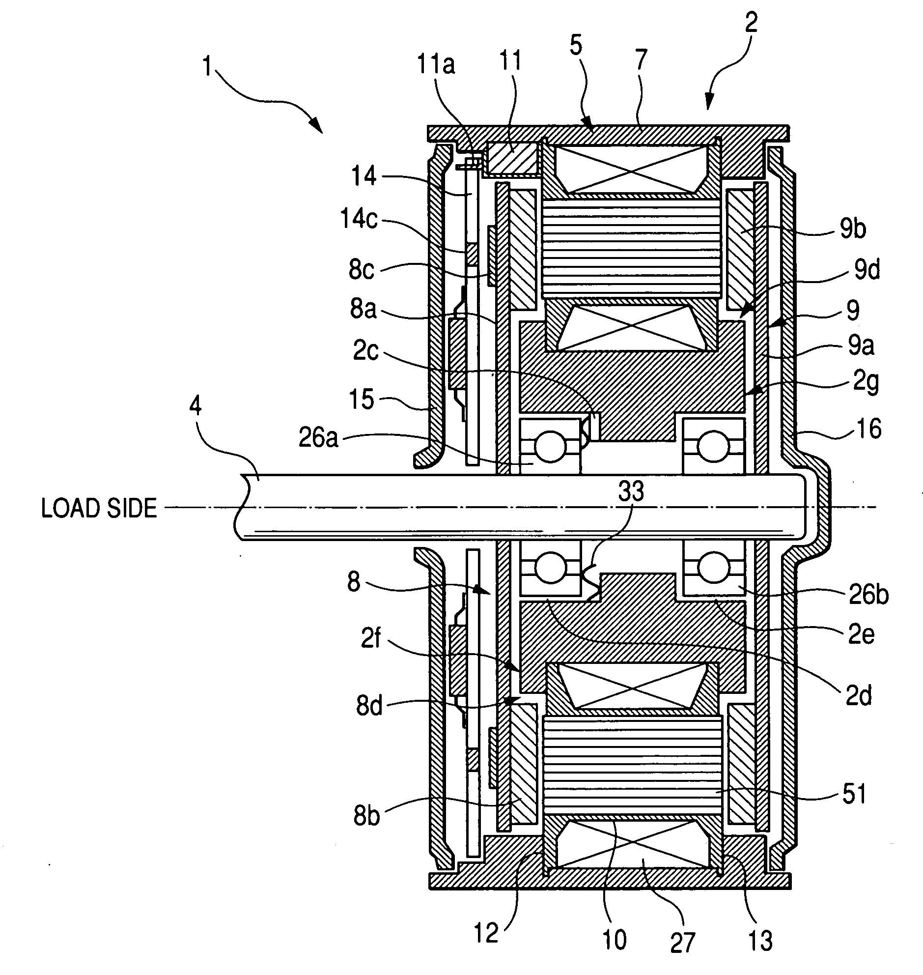 Axial air gap type electric motor