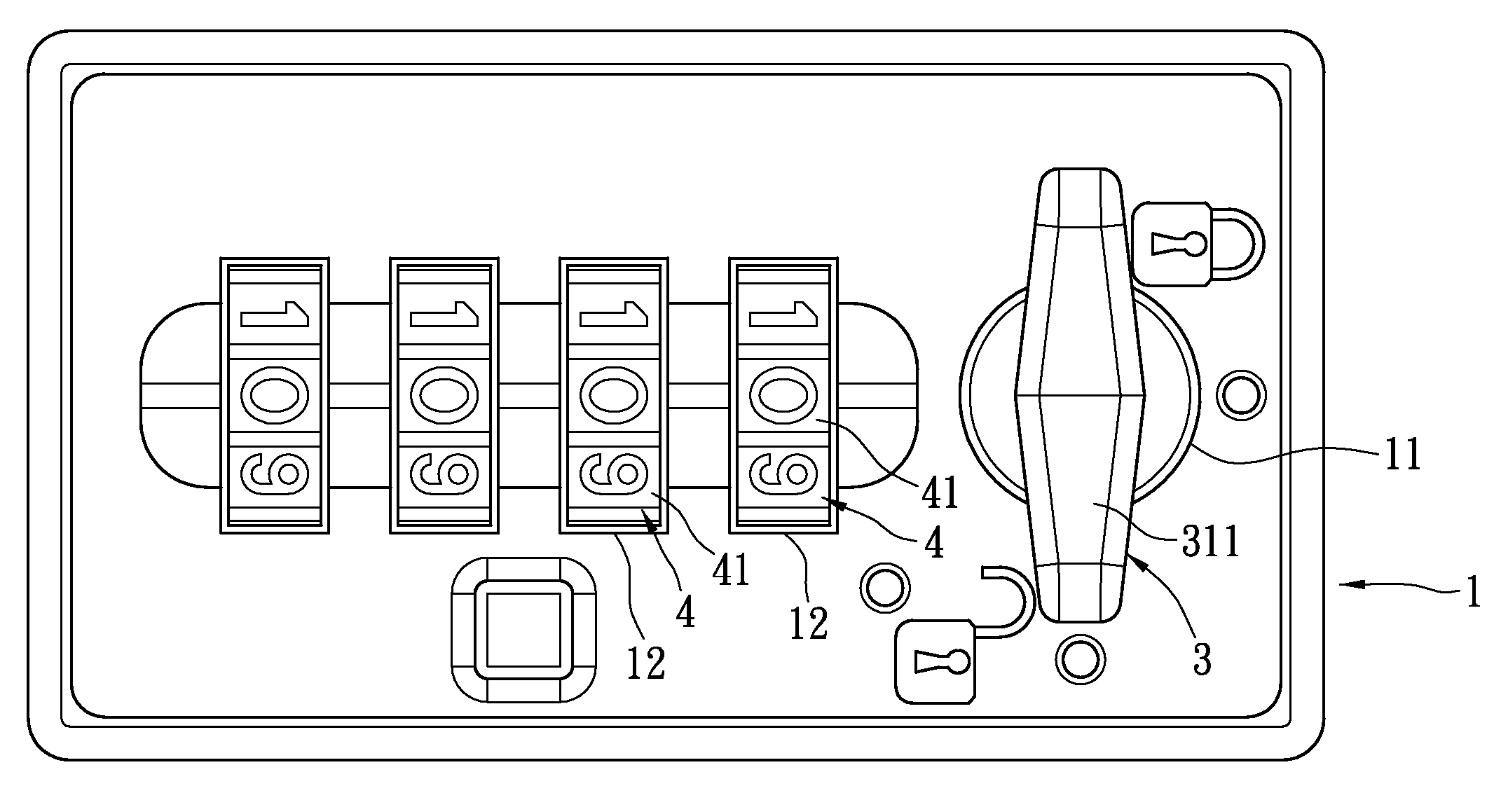 Combination lock with dual key numbers