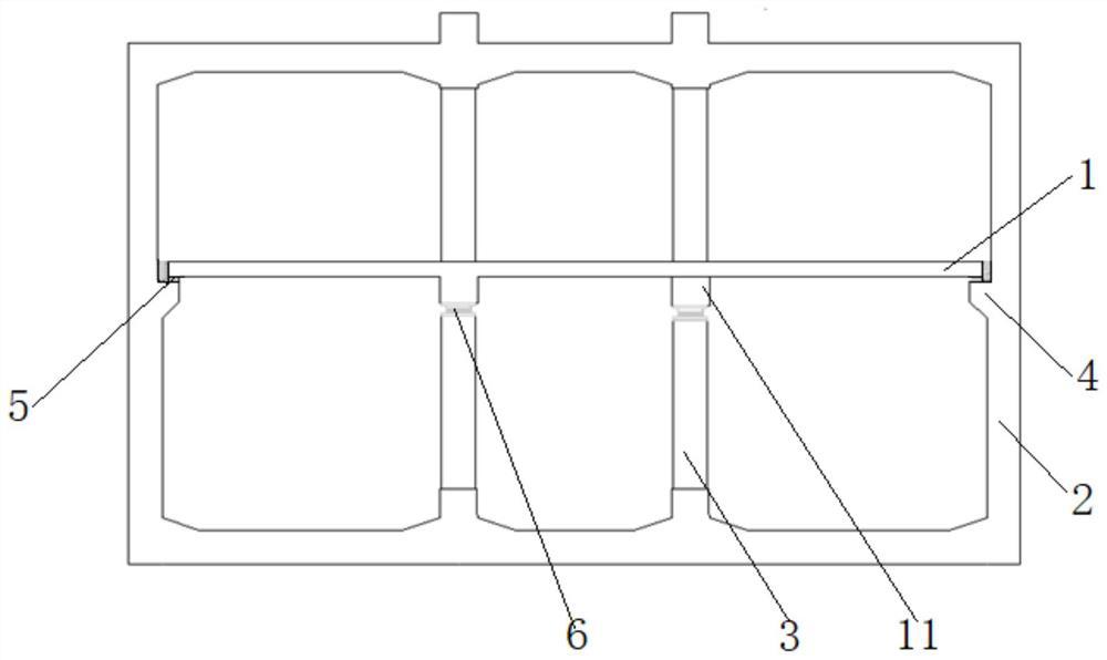 A seismic isolation structure with separate upper and lower floors inside a two-story station