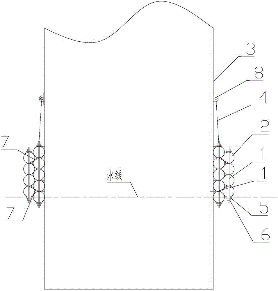 Collision and ice preventing device of sea fan