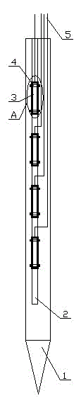 Borehole ground potential measuring electrode