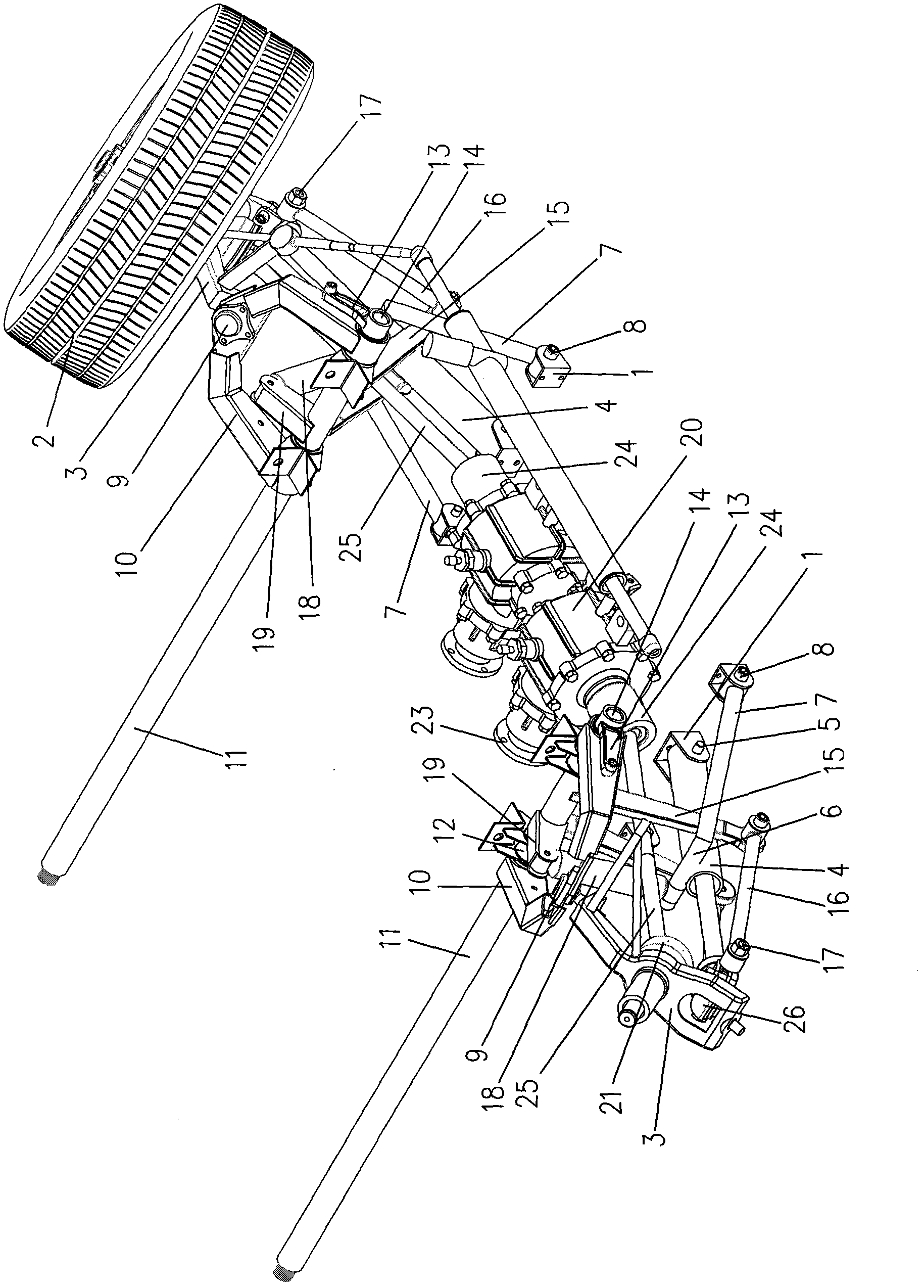 Hydraulic wheel retracting device for amphibious vehicle