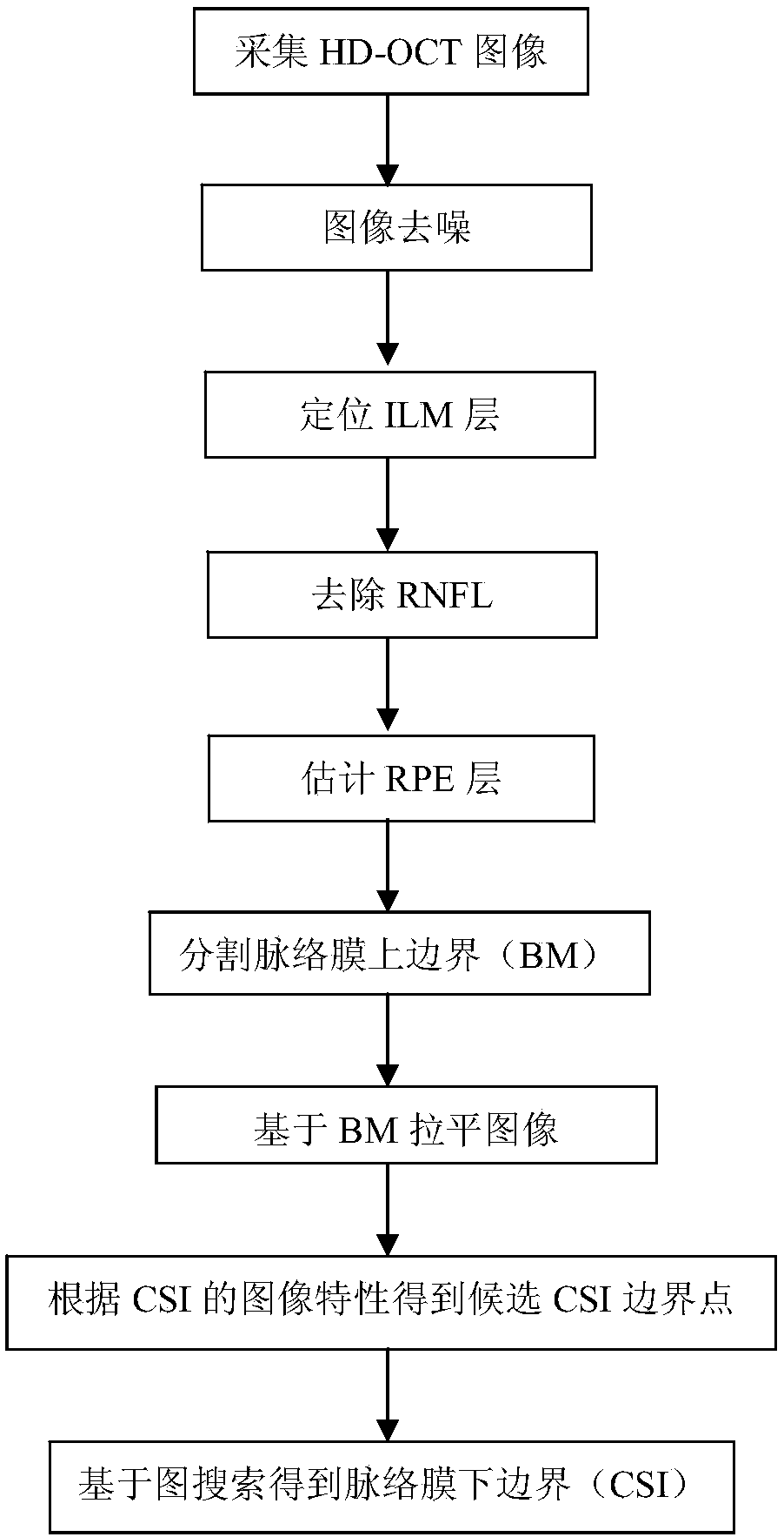 Choroid layer automatic partitioning method based on HD-OCT retina image