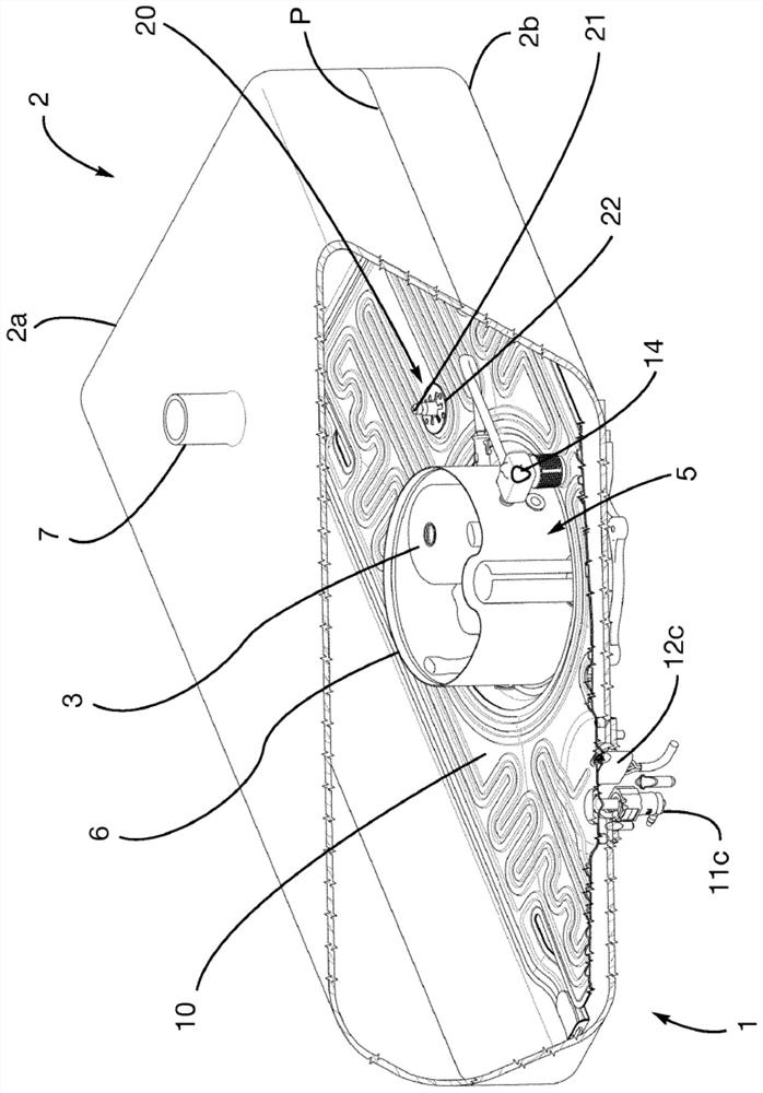 Two-energy heating device for aqueous product reservoir