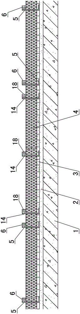 Slope roof installation system and construction method of solar heat collector