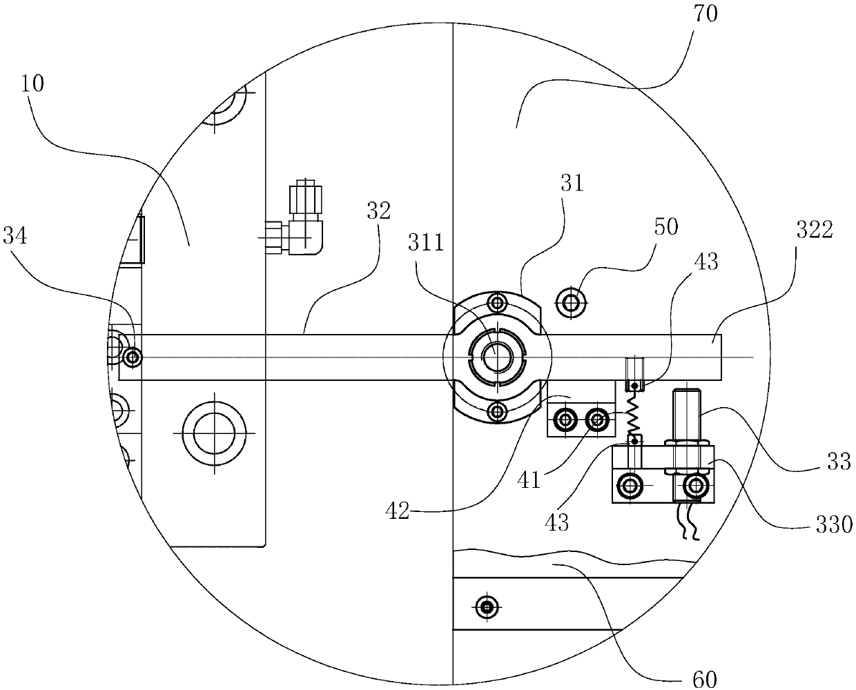 Detecting device for multi-workpiece broaching production line