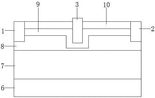 Grooved gate enhanced GaN transistor device based on nano channel