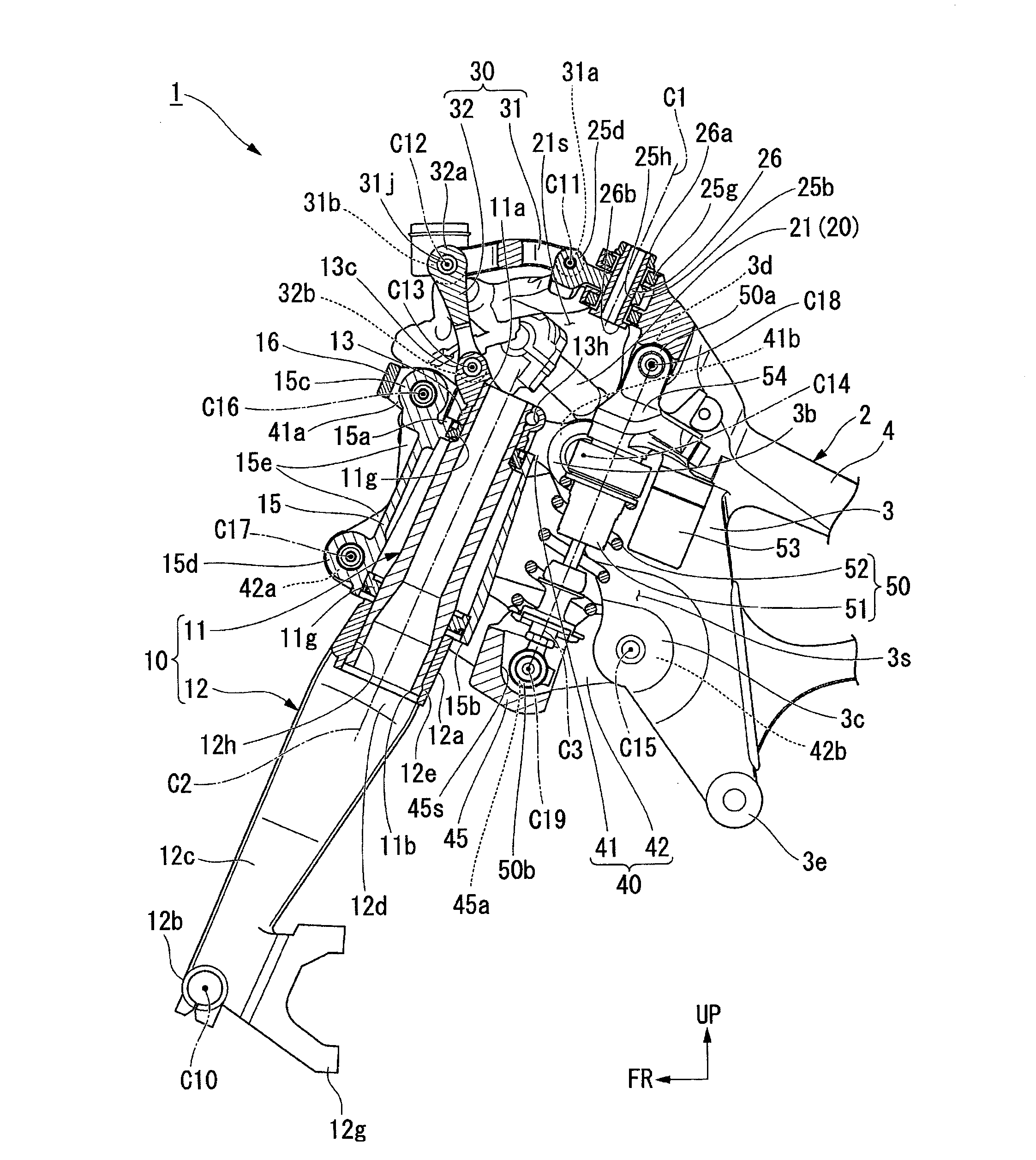 Front wheel suspension device for saddle-ride type vehicle