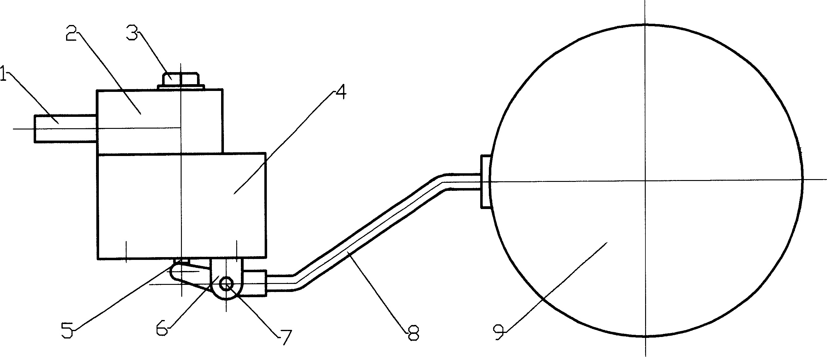 Pressure reducing type water supplying float valve of cold water tank in generator