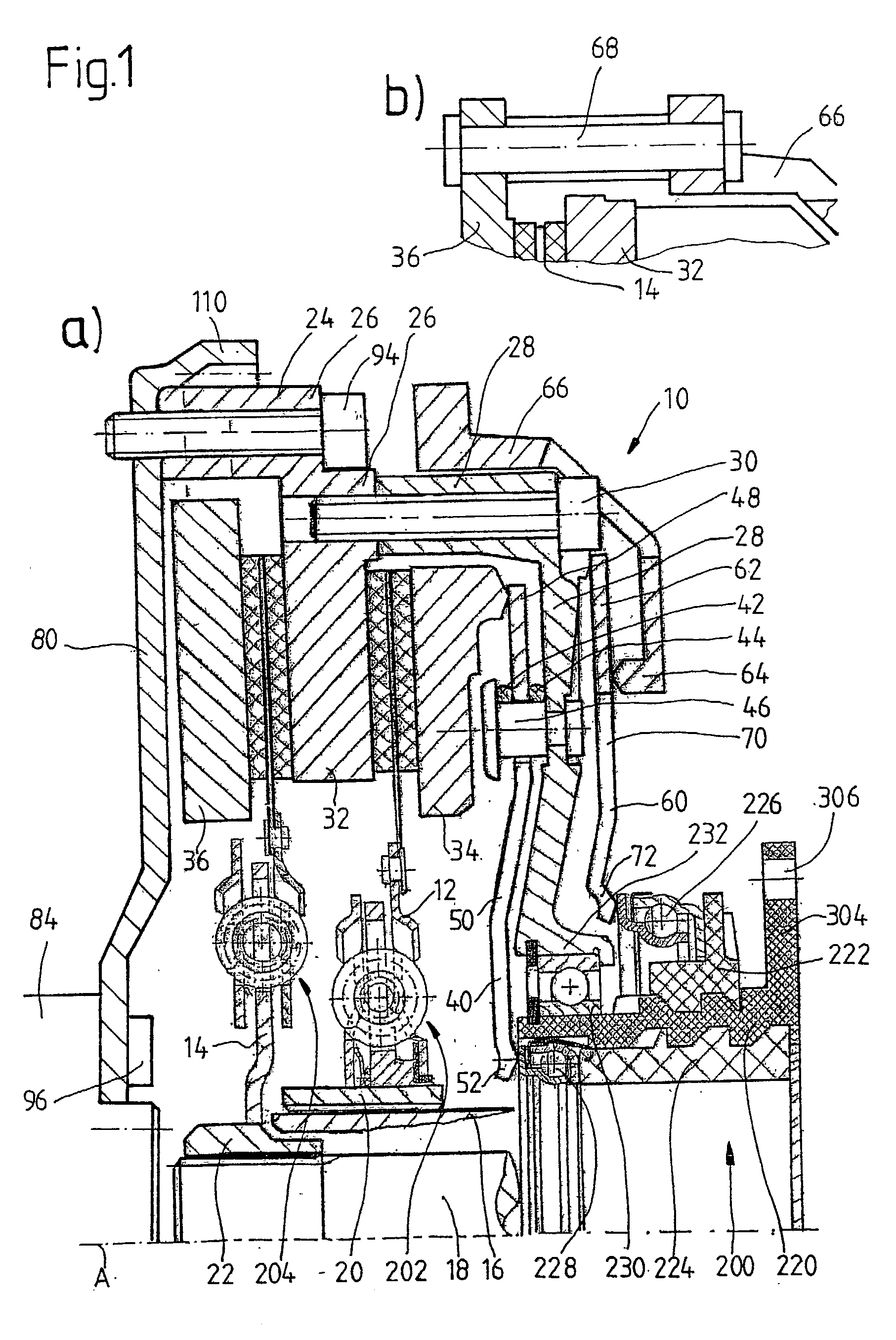 Actuating device for a friction clutch device, possibly a dual or multiple friction clutch device