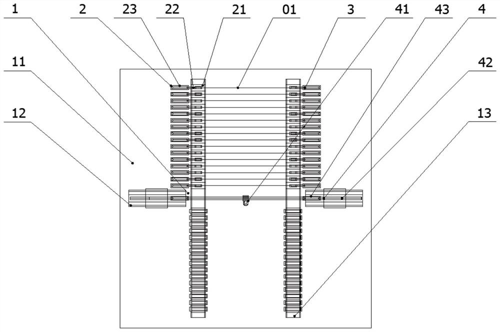 Tension test device and test method for copper wires