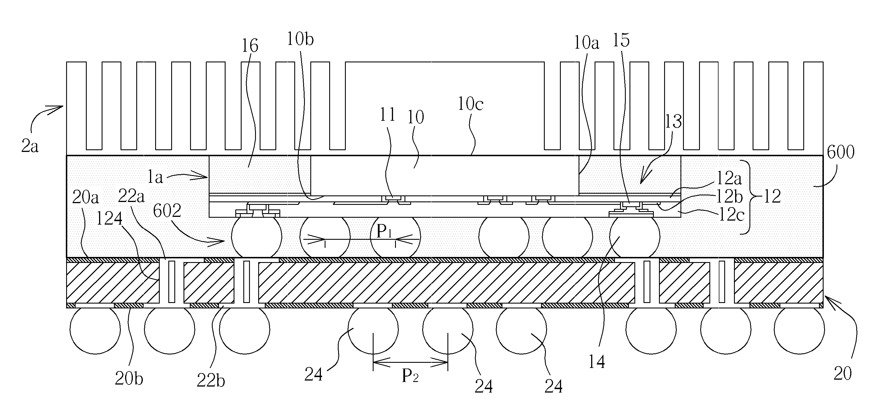 Flip-chip package with fan-out wlcsp