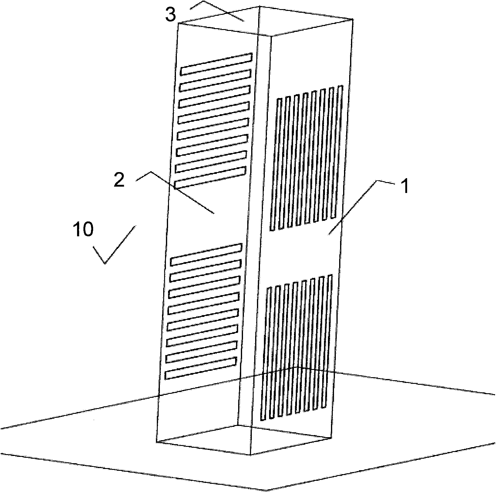 Gas cooled type communication cabinet