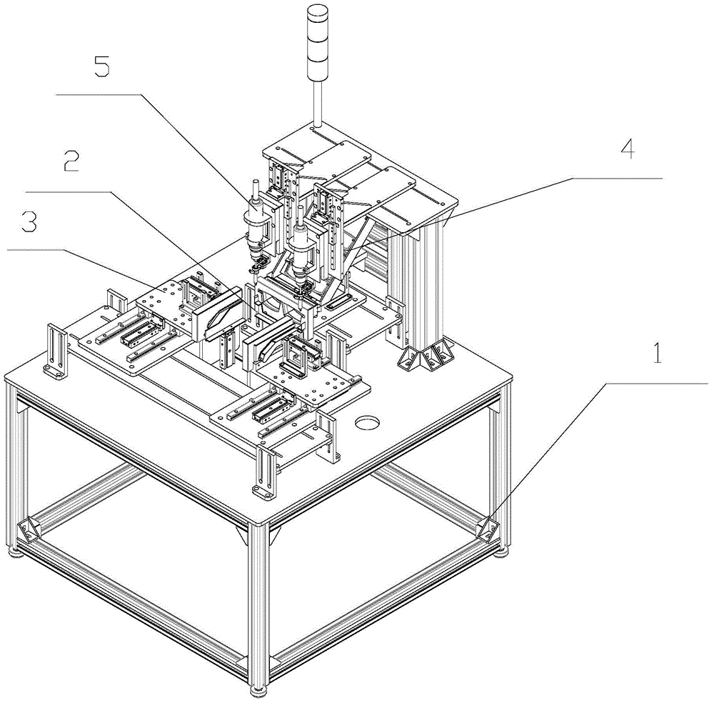 Pneumatic glasses assembling machine