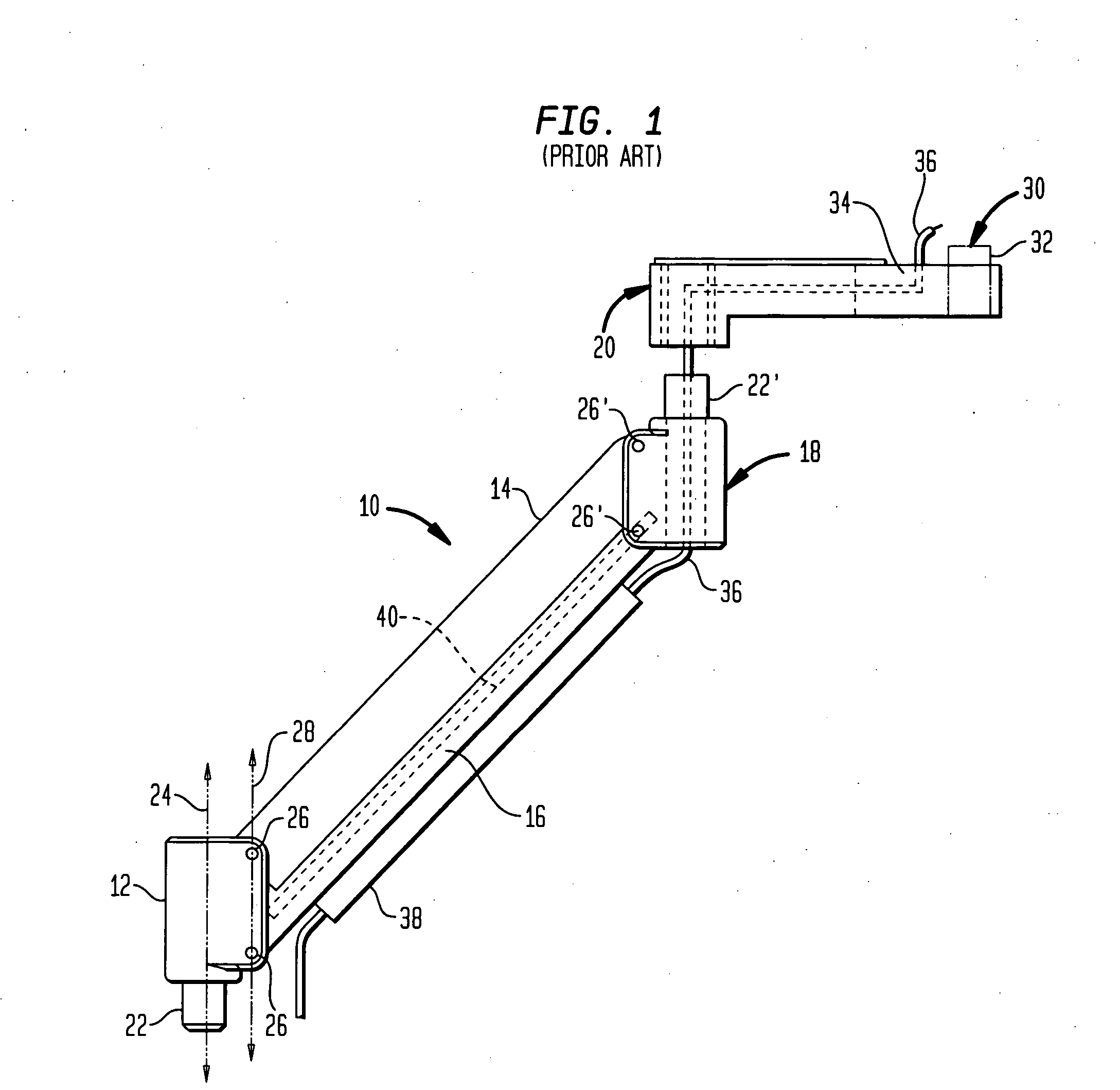 Angled mini arm having a clevis assembly