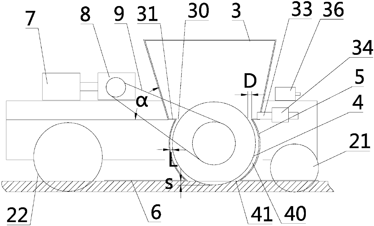 Mortar painting vehicle