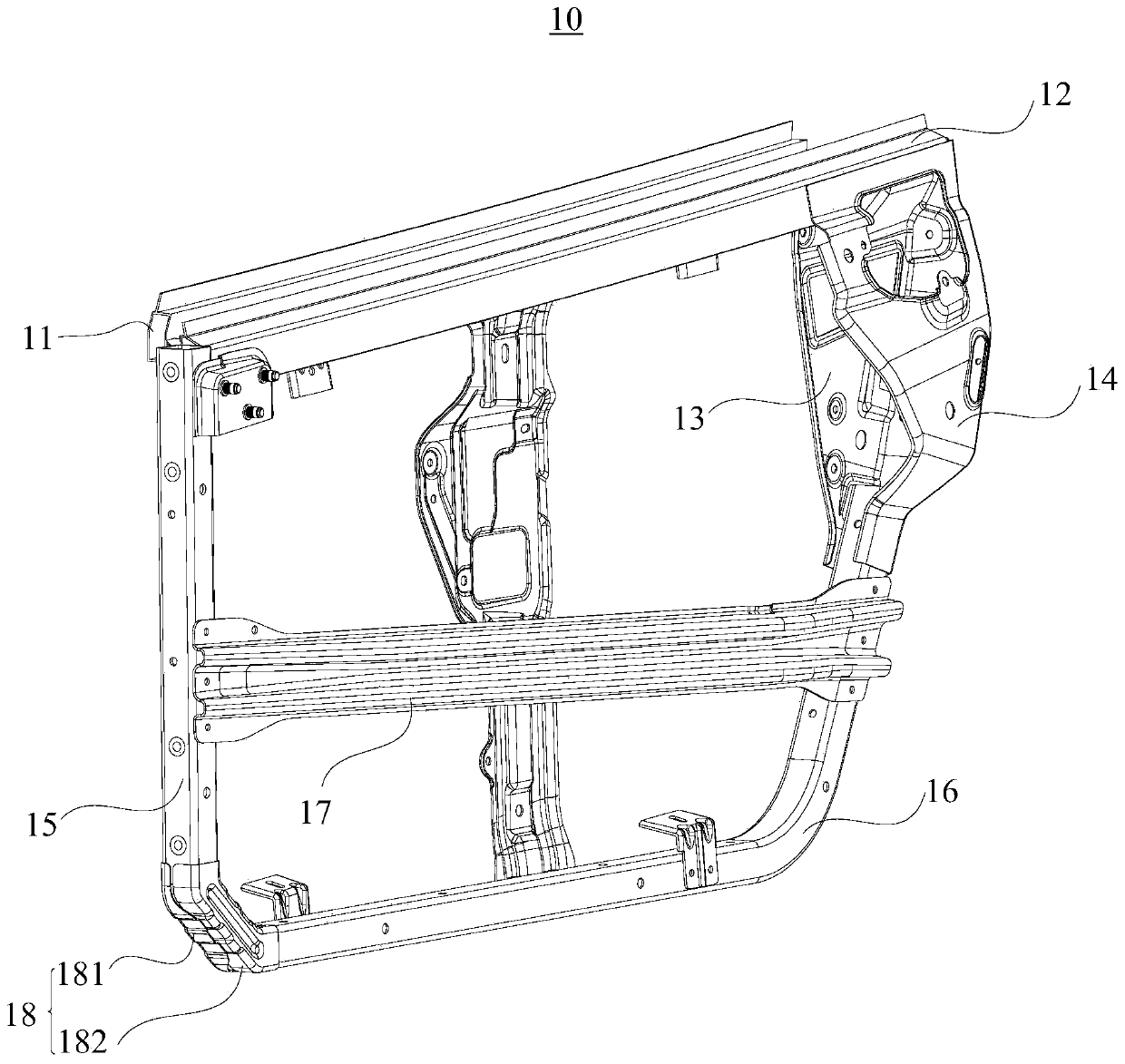 Door frame assembly of new energy vehicles and new energy vehicles