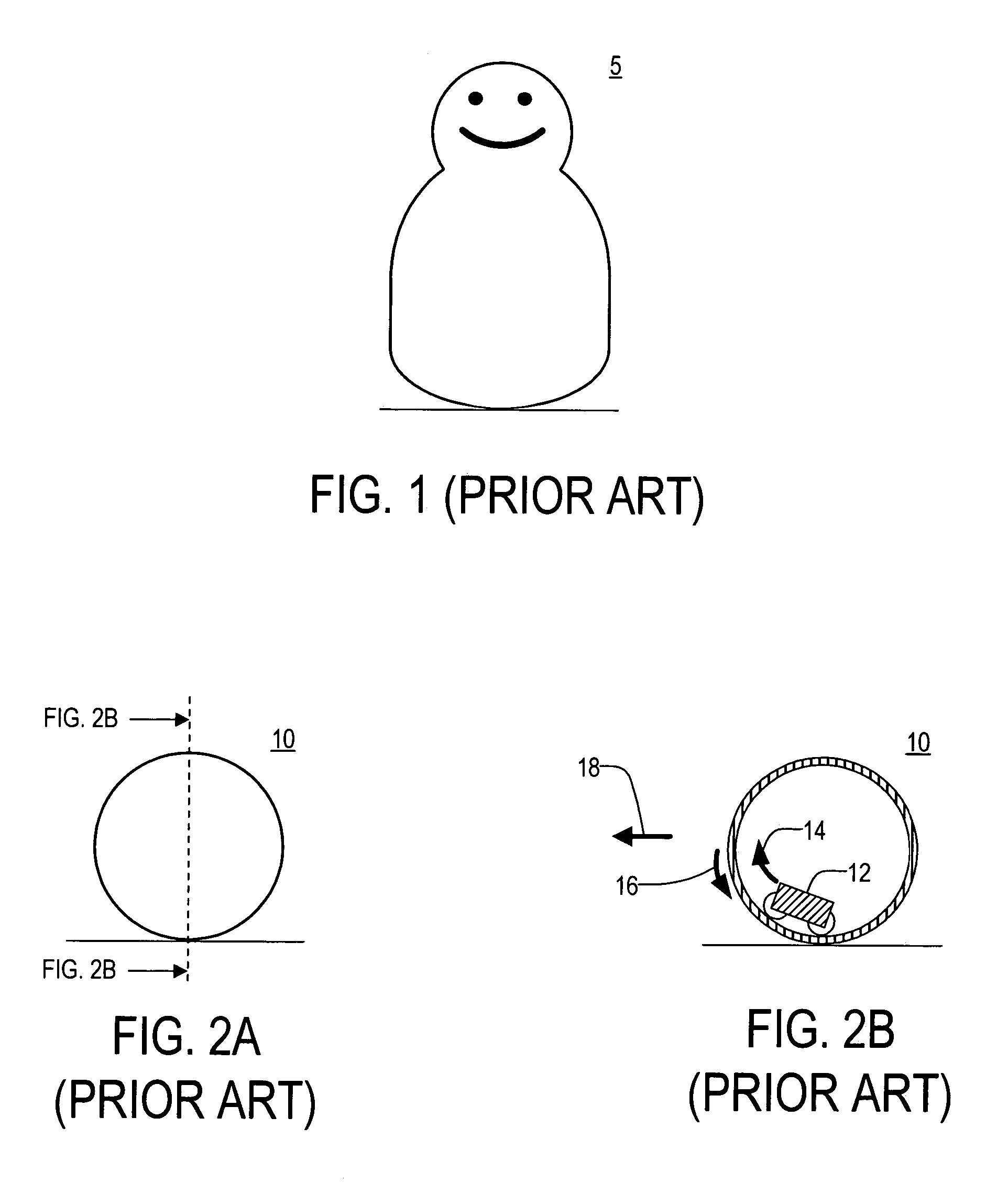 Mobile roly-poly-type apparatus and method