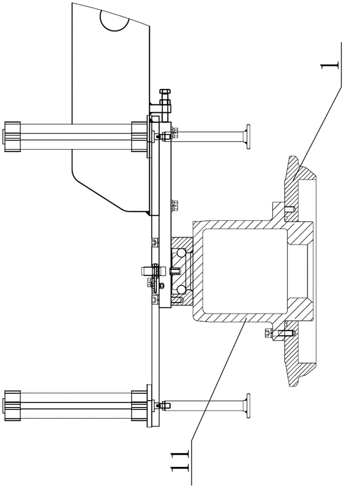 A connection structure between a plug pin and a chuck seat of a tire rear inflation device