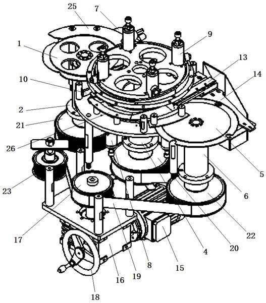 Automatic mold separating device for upper mold and lower mold of contact lens