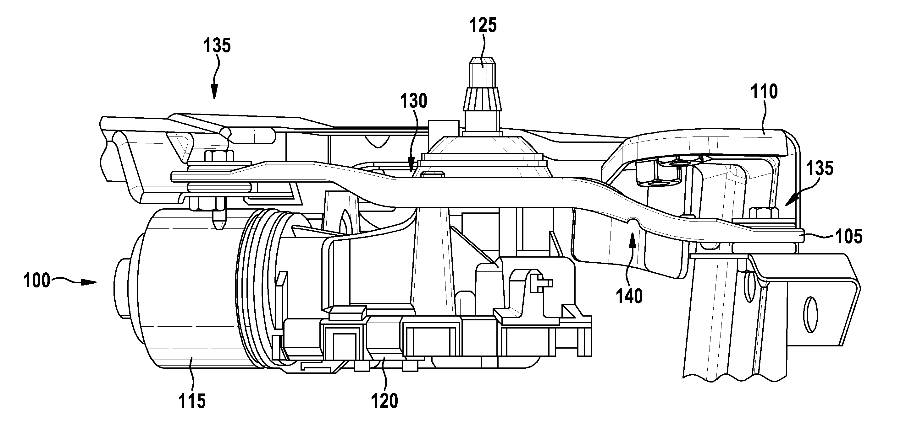 Support element for a wiper drive