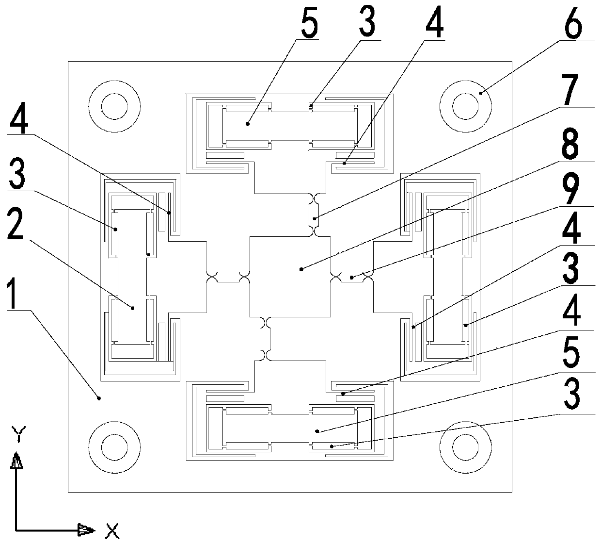 A high-precision, large-travel, three-degree-of-freedom parallel micro-positioning platform