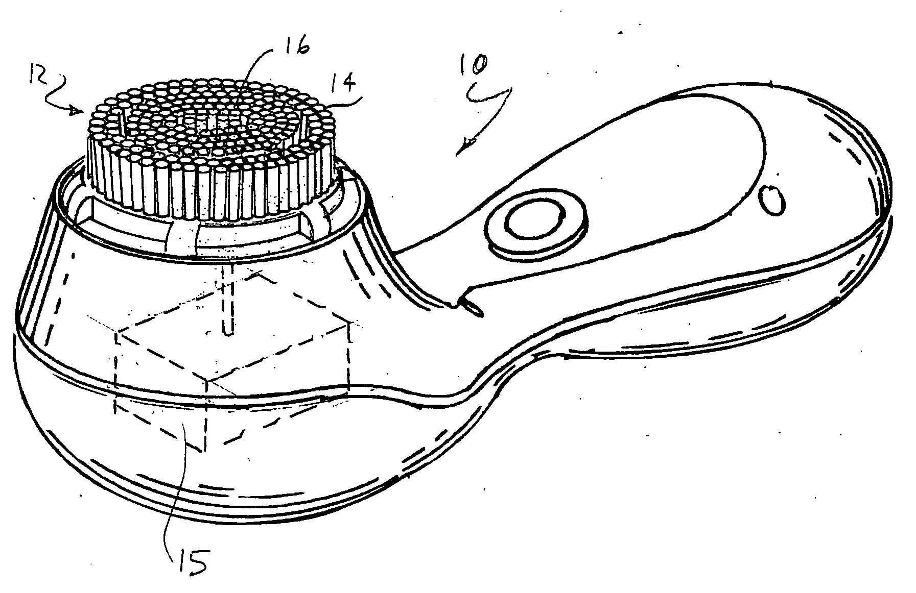 Brush configuration for a powered skin cleansing brush appliance