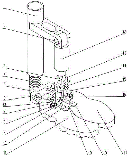 Self-adaption sand land biomimetic mechanical foot