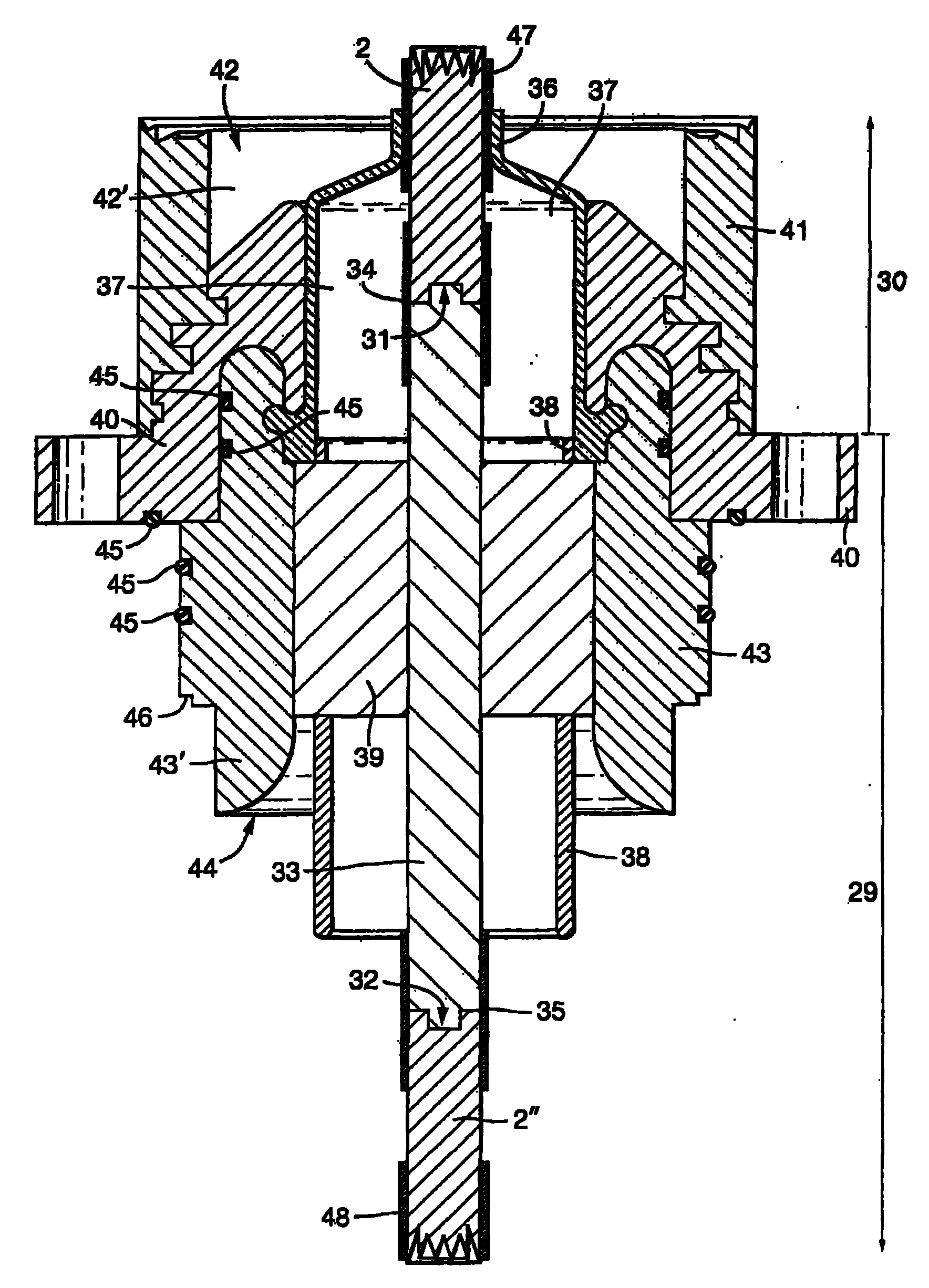 High pressure, high voltage penetrator assembly