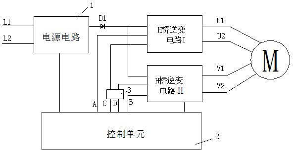 Two-phase variable frequency power source and output method thereof