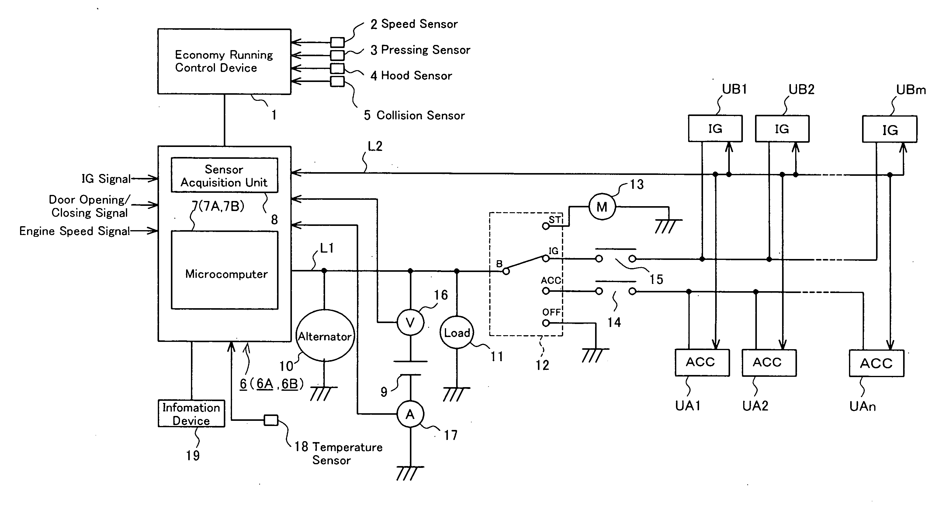 Dead battery preventing device for preventing engine start failure of vehicle having economy running function and dead battery prevention method