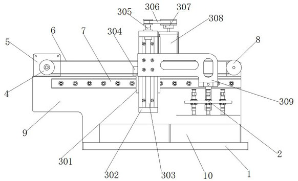 Efficient feeding transmission device suitable for stacking wafers