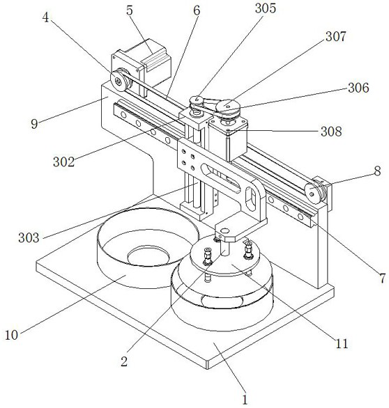 Efficient feeding transmission device suitable for stacking wafers