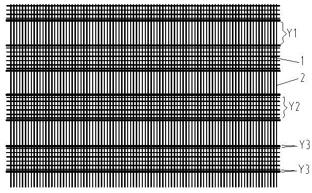 A knitting method of a silk screen with a moved screen silk yarn structure