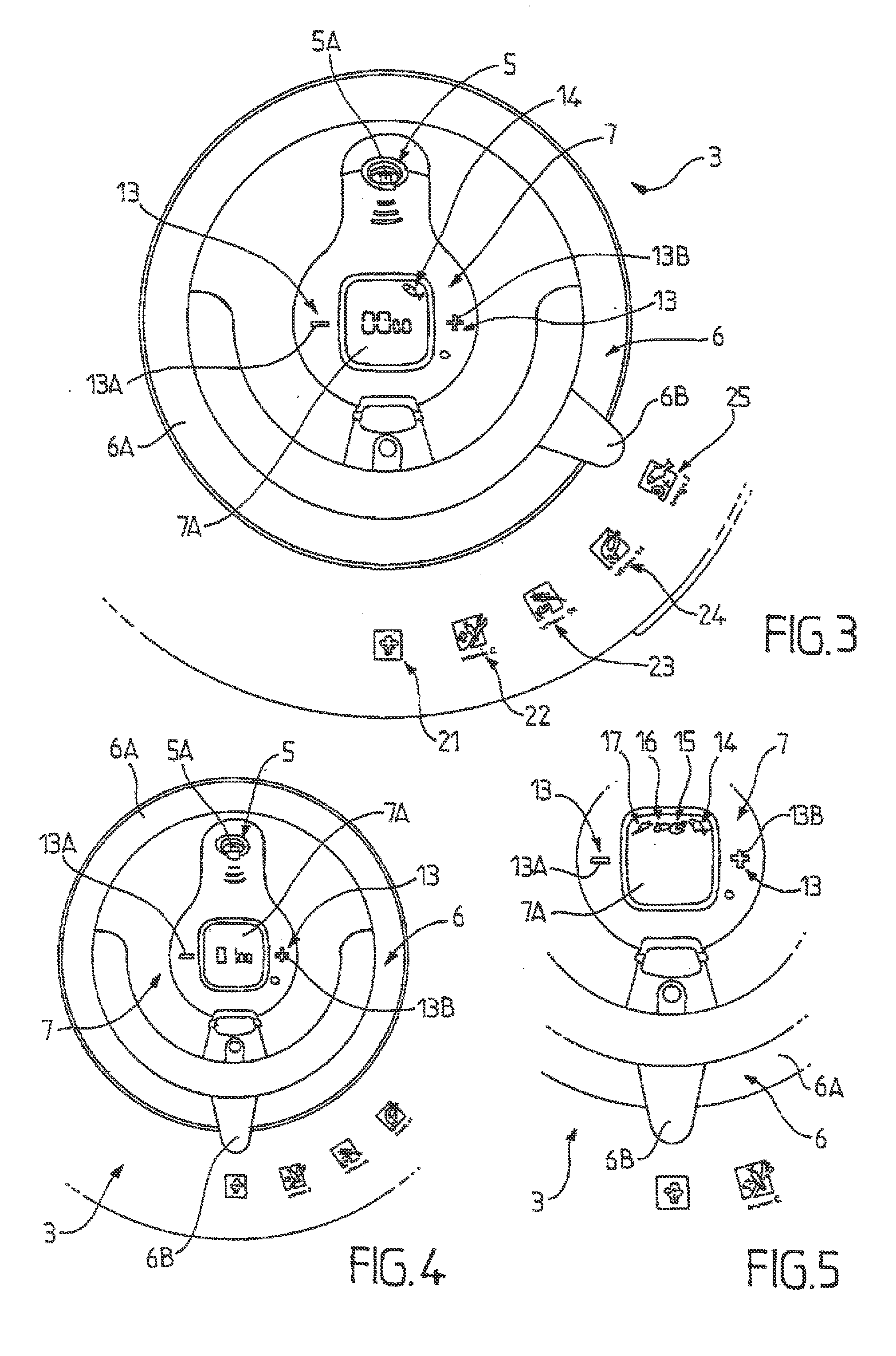 Sequential cooking utensil, a corresponding system, and a corresponding method