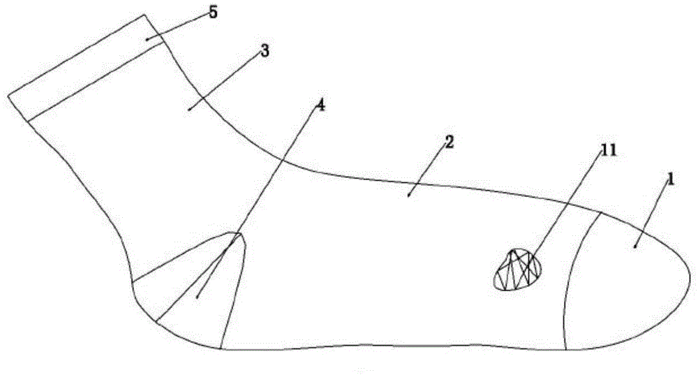 High-ramie-content sock and weaving method thereof