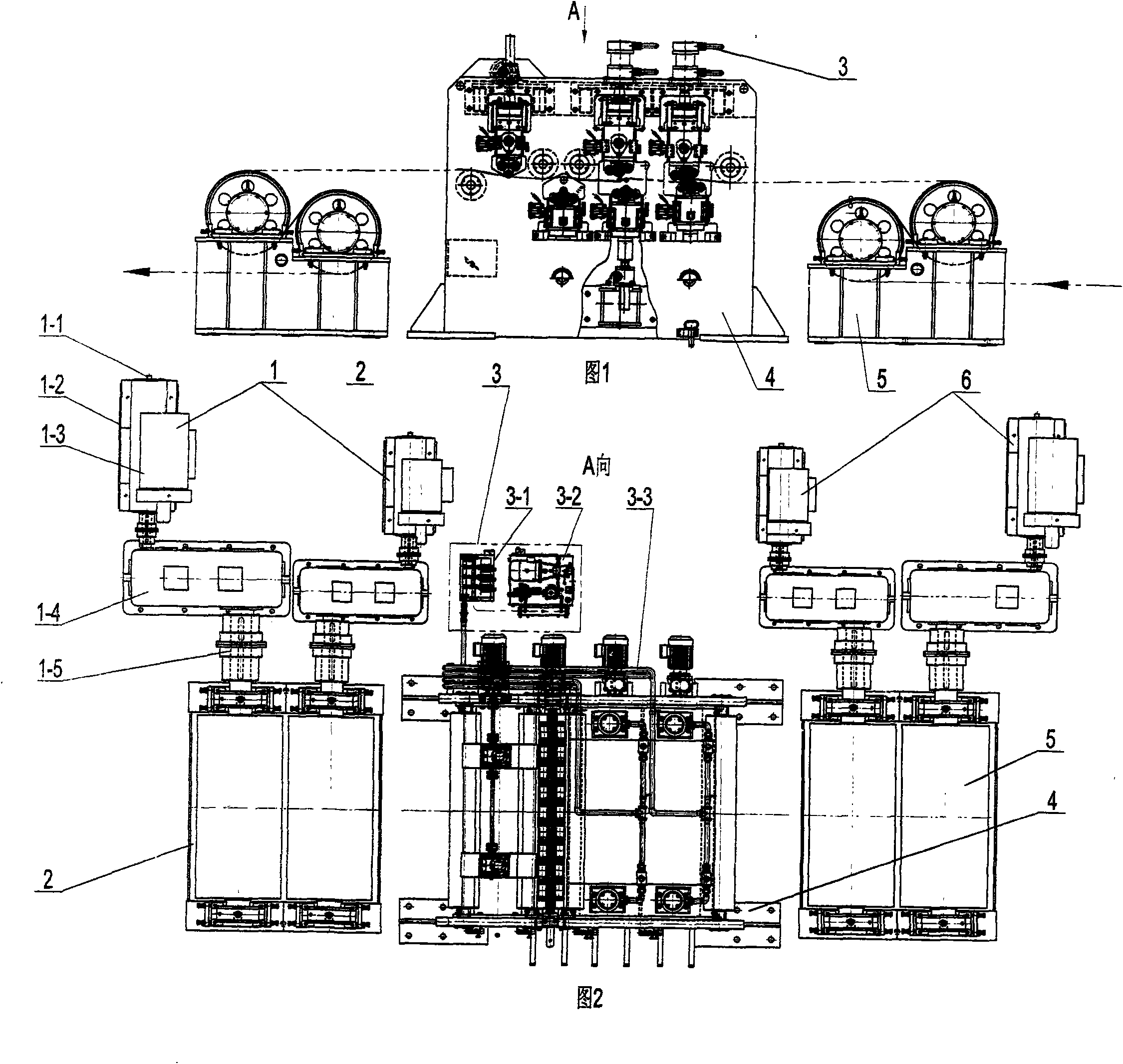 Stretch bending-straightening machine