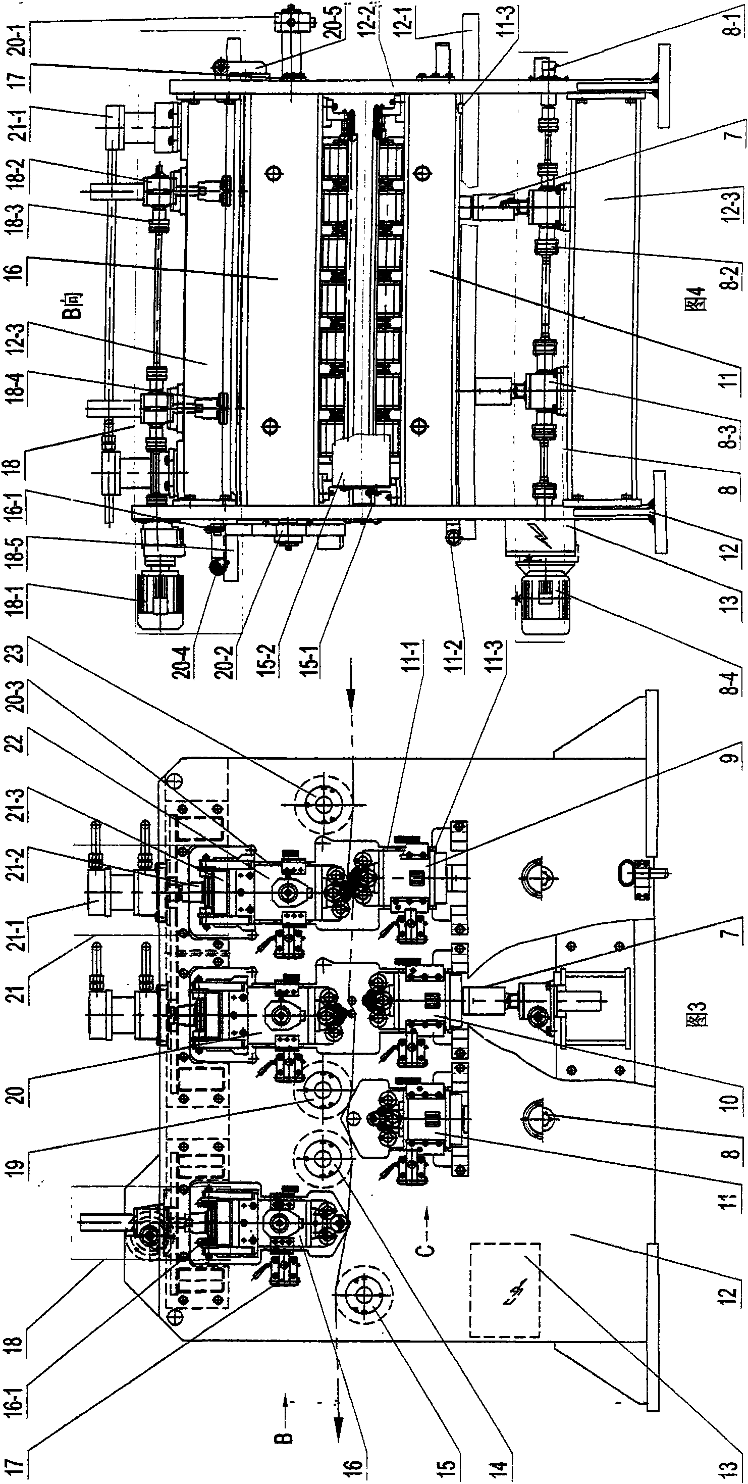 Stretch bending-straightening machine