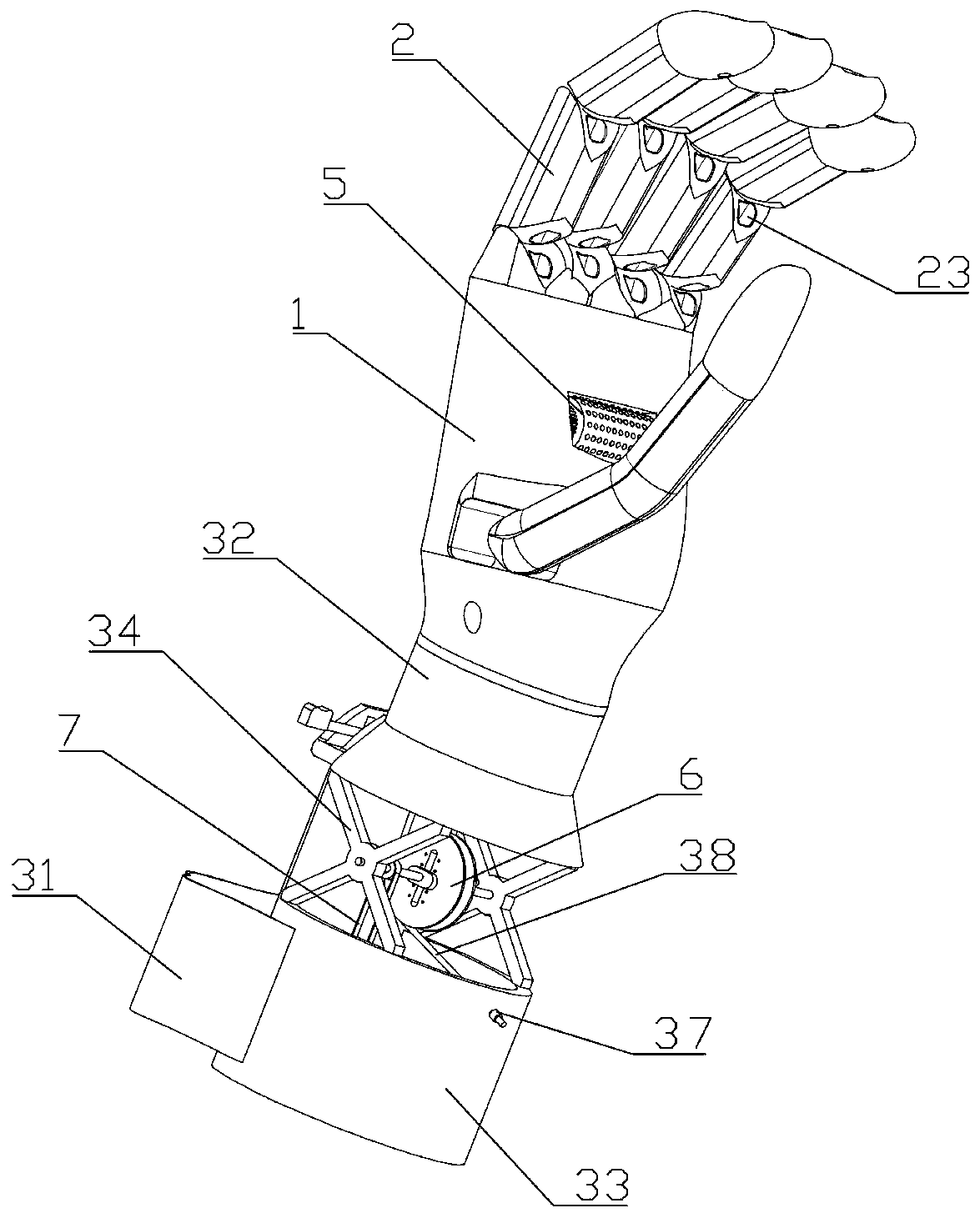 An orthopedic limb massage device