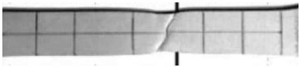 Method for automatic measurement of elongation after uniaxial tension of metal plate specimens