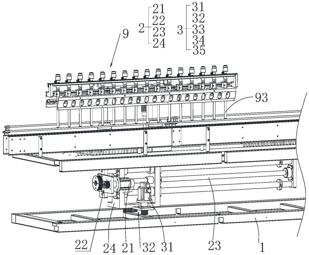 Filling head following lifting mechanism and working method thereof