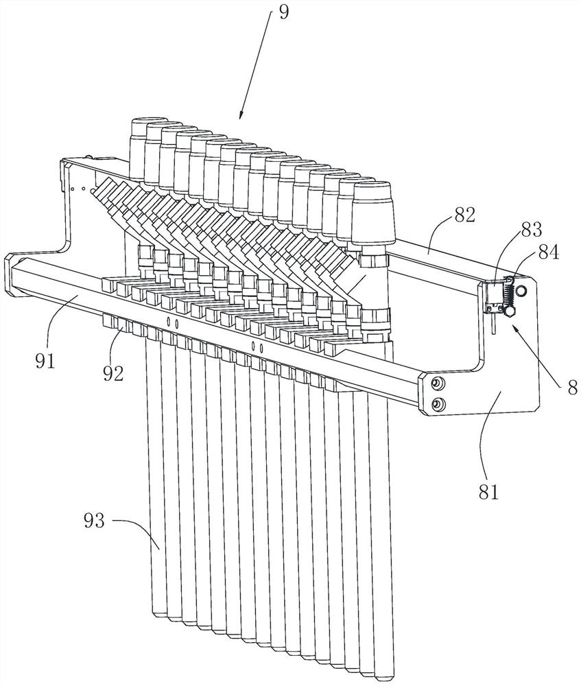 Filling head following lifting mechanism and working method thereof