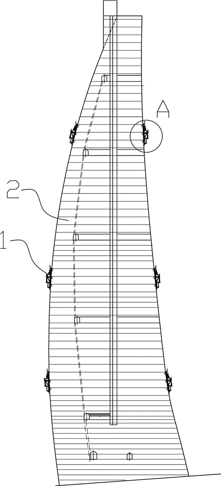 Hydraulic self-lifting cantilever heavy arch dam template work platform