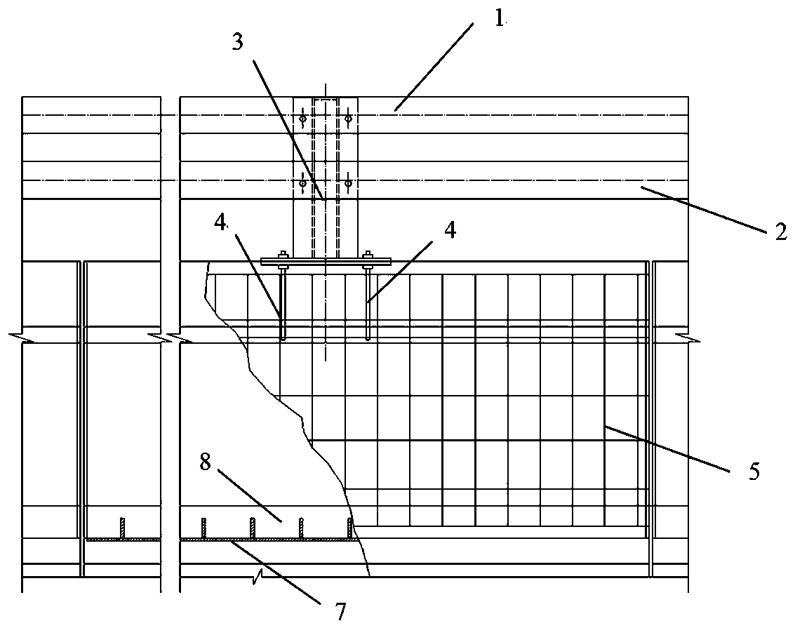 Combined prefabricated bridge guardrail